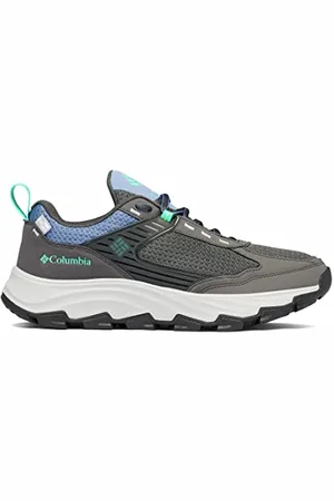 Columbia HATANA MAX OUTDRY WATERPROOF Scarpe Da Trekking Basse impermeabili Donna, Grigio (Dark Grey x Electric Turquoise), 41 EU