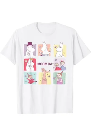 Moomin Blocchi di caratteri quadrati Maglietta