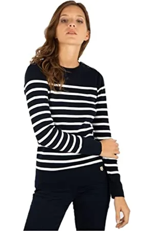 Armor.lux Armor Lux Pull Marin Groix HÃritage Femme Felpa, (3Jc Rich Navy/Milk 3Jc), 48 (Taglia Produttore: 4) Donna