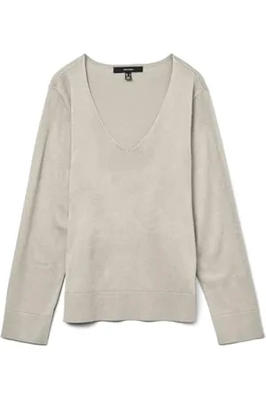 VERO MODA Vmsilje Ga Noos-Pullover con Scollo a V Maglione Lavorato a Maglia, , XS Donna
