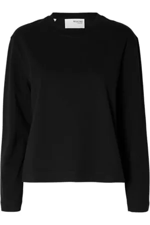 SELECTED Slfessential LS Boxy Tee Noos Maglietta a Maniche Lunghe, , L Donna