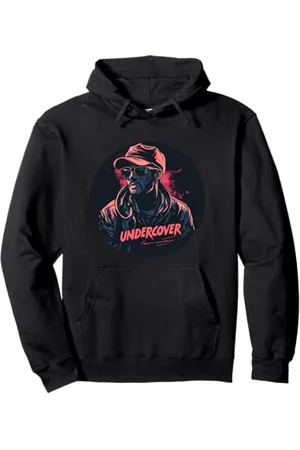 UNDERCOVER Ragazzo fresco con occhiali da sole e emblema sotto copertura Felpa con Cappuccio