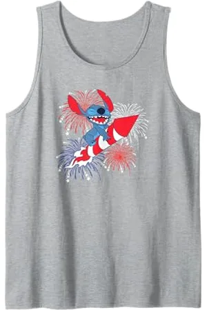 Disney Lilo & Stitch 4th Of July Stitch Fireworks Rider Canotta