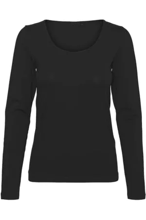 VERO MODA Vmlulu LS-Maglietta a U con Scollo a U Maniche Lunghe, , S Donna