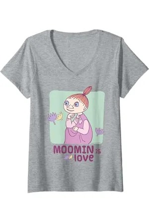 Moomin Donna Mymble è amore Maglietta con Collo a V