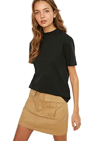 Trendyol T-Shirt da Donna Basic Regular Standard Girocollo Camicia, , XS