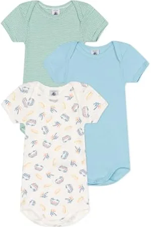 Petit Bateau A0czm Noi Body A Maniche Corte, , 12 Mesi (Pacco da 3) Unisex-Bimbi