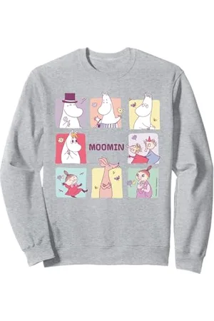 Moomin Blocchi di caratteri quadrati Felpa