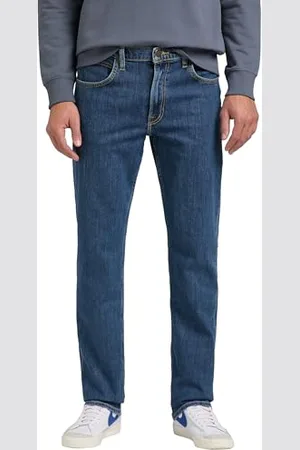 Lee Uomo Brooklyn Straight Jeans, (Mid Stonewash), 38W / 34L