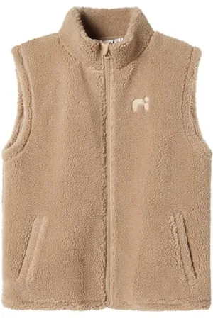 NAME IT Nknlofen Nreg Teddy Waistcoat Gilet, Pure Cashmere, 134/140 cm Unisex-Adulto