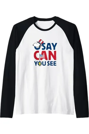 Peanuts Arachidi - O Say Can You Se Maglia con Maniche Raglan