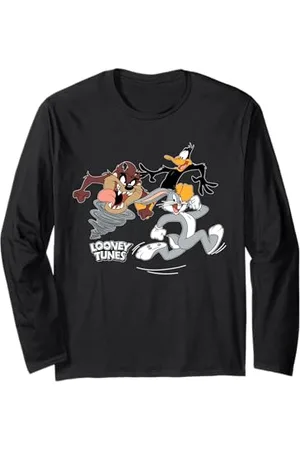 LOONEY TUNES Trio Bugs Daffy Taz Dark Maglia a Manica
