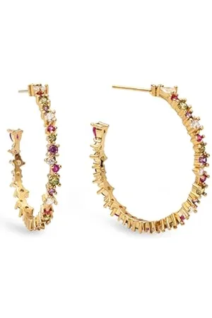SINGULARU Orecchini Estellar Colors L. Ottone con Placcatura 18Kt. Chiusura a Pressione. Gioielli da Donna