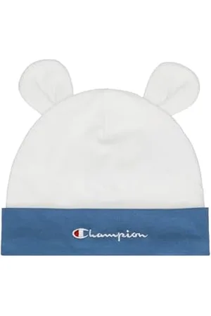 Champion Junior Caps (806039) -Stretch Jersey 3P Newborn Berretto, (NNY/Wht/BAI), Taglia Unica (Pacco da 3) Unisex-Bimbi