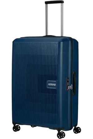 American Tourister Aerostep - Spinner L, Valigia Espandibile, 77 cm, 101.5/109 L, Marino