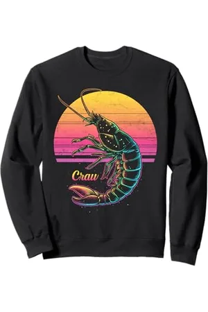 The Cajun & The Crawfish Craw Vintage Crawfish Bollire Festival Retro Tramonto Cool Cajun Felpa