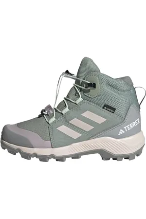 adidas Terrex Mid Gore-Tex Hiking Shoes Kids, Scarpe da Trekking, Silver Green/Putty Mauve/preloved Fig, 25 EU