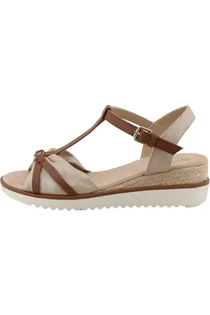 TOM TAILOR 5390290019, Sandali con Zeppa Donna, Gold, 38 EU