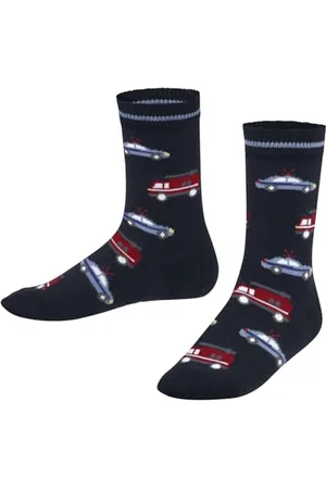 Falke Police and Fire Cars K So cotone fantasia 1 paio, Calzini Unisex - Bambini, , 23-26