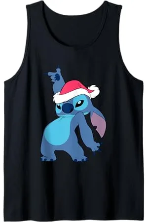 Disney Lilo & Stitch Christmas Santa Hat Stitch Portrait Canotta