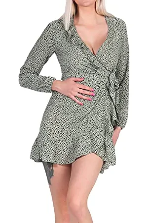 ONLY ONLCARLY L/S Wrap Short Dress Noos Wvn Vestito, , 34 Regular Donna