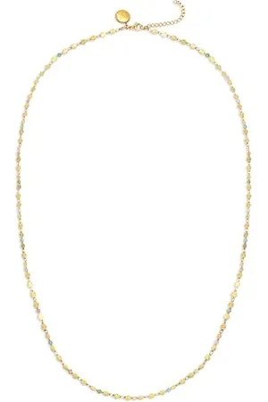 SINGULARU Collana Long Crystals Solar. Acciaio con placcatura in 18kt. Pendente con pietra naturale. Gioielli per donna.