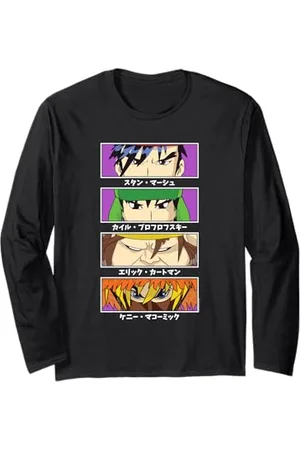 South Park Occhi di Carattere Anime a Quattro Blocchi Maglia a Manica