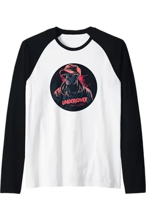 UNDERCOVER Ragazzo fresco con occhiali da sole e emblema sotto copertura Maglia con Maniche Raglan
