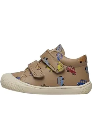 Naturino Scarpe Primi Passi in Pelle con Stampa Macchine, Beige 20