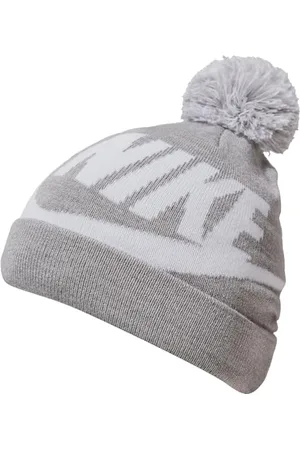Nike NAN Swoosh Pom Beanie GLV Set Apparel, 042-DK Grey Heather, Taglia Unica Bambini e Ragazzi
