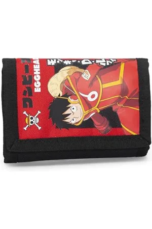 FRANCO COSIMO PANINI ONE PIECE - Portafoglio Ufficiale One Piece con Pratica Chiusura in Velcro, Tasca Esterna e Scomparti Interni, Idea Regalo Bambini e Ragazzi, 13 x 8,5/24 cm