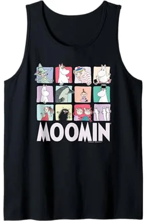 Moomin Group Caratteri Blocchi Scuro Canotta
