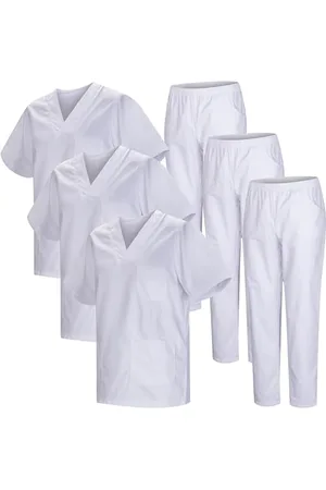 MISEMIYA Confezione * 3 Set - Uniforme Medica con Maglia e Pantaloni Uniformi Mediche Camice Uniformi sanitarie - Ref.3-8178 - Large