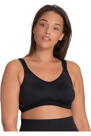 Dorina Flex, Reggiseno Sportivo Senza Imbottitura in Tessuto Micro Traspirante Tactel, Design Racerback a Copertura Totale per Allenamenti a Basso Impatto, Nero