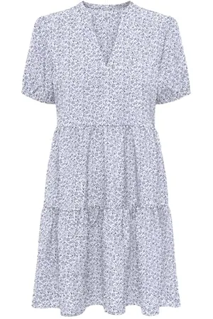 ONLY Onlnova Life Vis S/S Thea Dress AOP, Midnight Navy, XL Donna