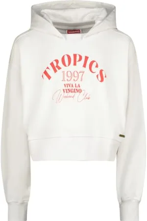 Vingino Niva Felpa con Cappuccio, (Real White), 8 Anni Bambina