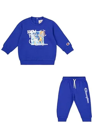 Champion Legacy Play with Graphics TD (306916) -Ultra-Light Powerblend Fleece Crewneck Completo, (BAI), 6 Mesi Bambino