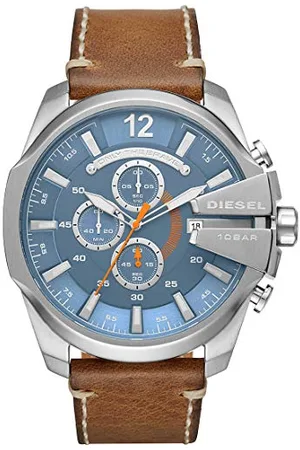 Diesel Orologio Analogico al Quarzo Uomo con Cinturino in Pelle DZ4458