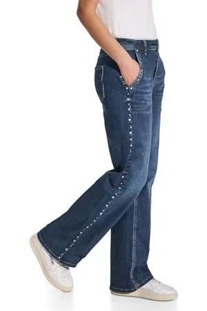 Street one A378901 Jeans a Gamba Larga con Borchie, , 29W x 30L Donna