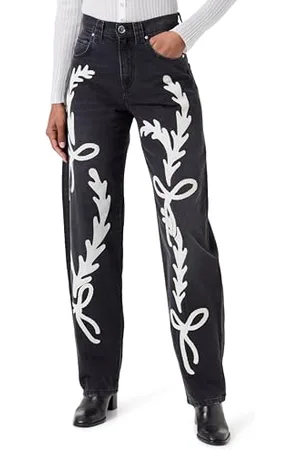 Pinko Eloise Egg Ricamato Denim Black
