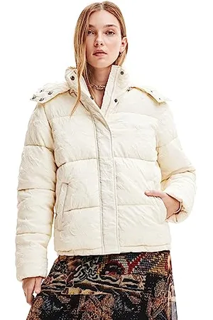 Desigual Calgary Woman Woven Padded Short Overcoat, , XXL Donna