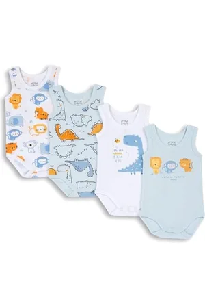 chicco Set Body Senza Maniche In Cotone Unisex - Bimbi 0-24, , 3 mesi