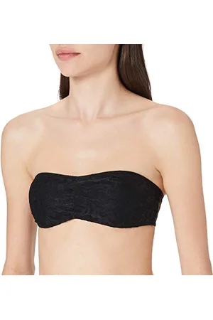 Urban classics Ladies Laces Bandeau, Canottiera, Donna, (Black 00007), S