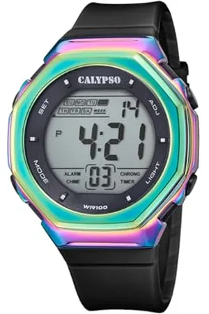 Calypso Splash-Orologio da Donna in Silicone, Colore: Nero K5842/3
