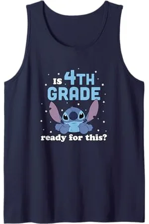 Disney Lilo & Stitch Is 4th Grade Ready For This? Chest Logo Canotta
