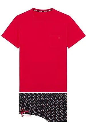 Hom Charli Short Sleepwear Boxer Shorts, Stampa Nera, M Uomo