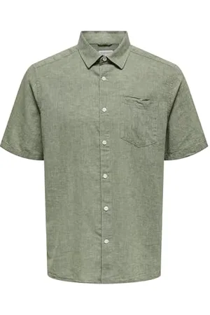 Only & Sons Onscaiden Life Reg SS 1 Pkt Shirt Camicia a Maniche Corte, , L Uomo