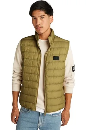 Calvin Klein Uomo Gilet Down Vest Gilet Imbottito, Verde , L