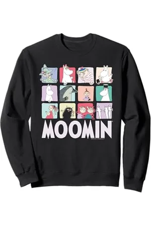 Moomin Group Caratteri Blocchi Scuro Felpa