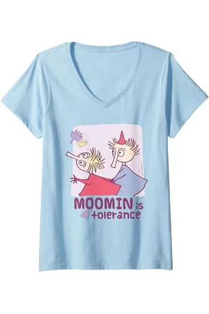 Moomin Donna Thingamy e Bob sono tolleranza Maglietta con Collo a V